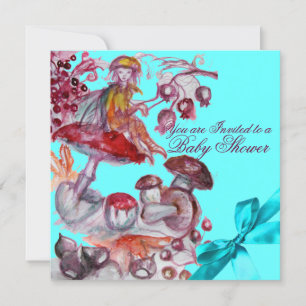 MAGIC FOLLET, MUSHROOME BLAUE RIBBON BABY BOY SHOW EINLADUNG