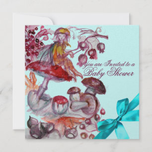 MAGIC FOLLET, MUSHROOME BLAUE RIBBON BABY BOY SHOW EINLADUNG