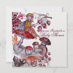 MAGIC FOLLET OF MUSHROOMS BABY SHOWER EINLADUNG