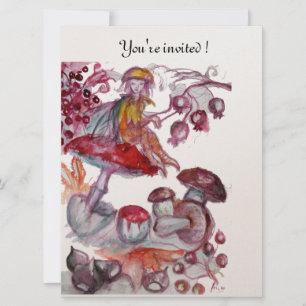 MAGIC FOLLET OF MUSHROOMS, Gold Metallic Einladung