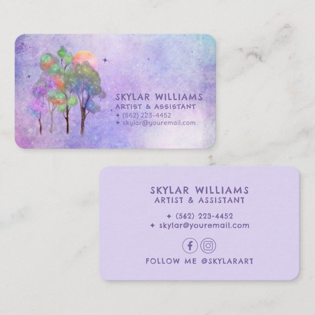 Magic Forest Custom Business Cards Visitenkarte (Vorne/Hinten)