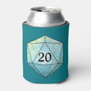 Magic funkelnd d20 Würfel Dosenkühler
