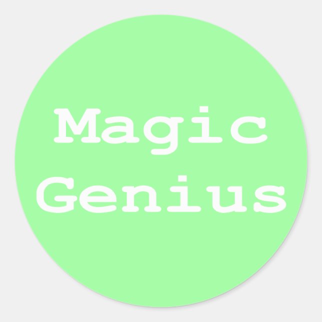 Magic Genius Geschenke Runder Aufkleber (Vorderseite)