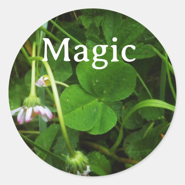 Magic-Glücksbringer Runder Aufkleber (Vorderseite)