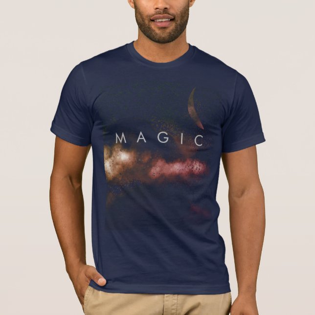 Magic Gold Fantasy Astronomie Crescent Wolken T-Shirt (Vorderseite)