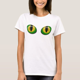 Magic Green Yellow Cat Eyes Girl Woman T-Shirt