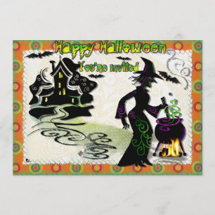 Magic Halloween Hexe Einladung