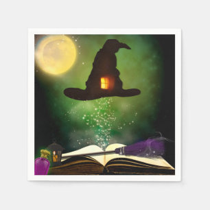 Magic Hat & Magical Zauberbuch Whimsical Fun Party Serviette