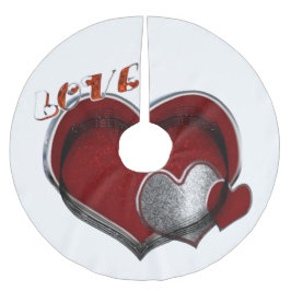 Magic Heart Tree Skirt Polyester Weihnachtsbaumdecke