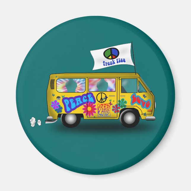 Magic Hippie Van Magnet (Vorne)