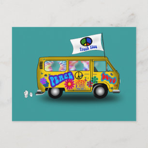 Magic Hippie Van Postkarte