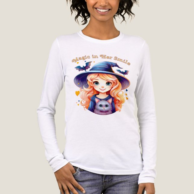 Magic in Her Smile – Women’s Halloween T-Shirt Tri-Blend Shirt (Vorderseite)