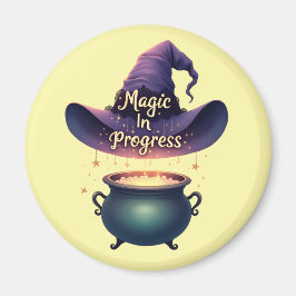 Magic In Progress Witchy Cauldron Magnet