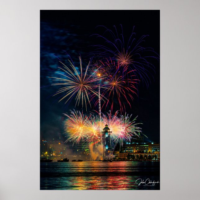 Magic in the Night — Erie’s Sky Ablaze  Poster (Vorne)