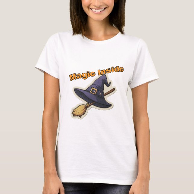Magic Inside Hexenhut Halloween-T - Shirt (Vorderseite)