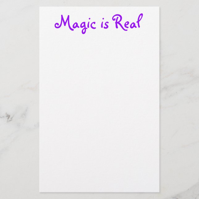 Magic ist reales Schreibgerät Briefpapier (Vorderseite)