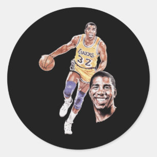 Magic Johnson Art Graphic Runder Aufkleber