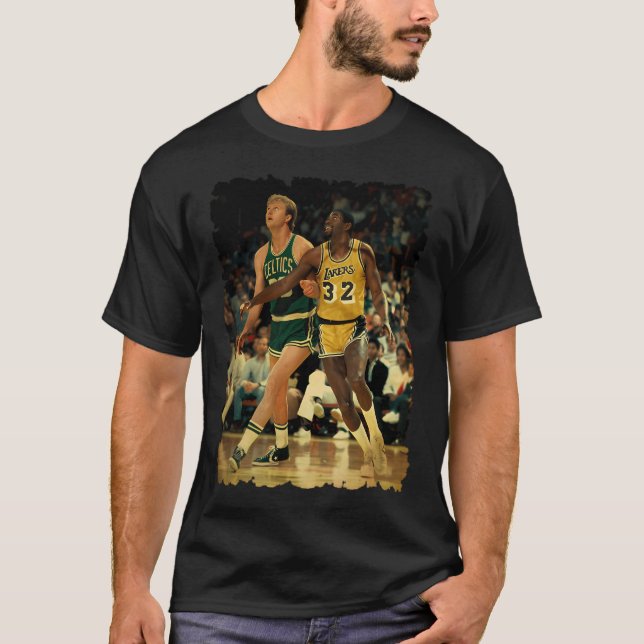 Magic Johnson und Larry Bird T-Shirt (Vorderseite)