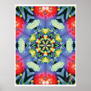 Magic Kinetic Collage Kaleidoscope Poster