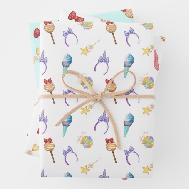 Magic Kingdom Pattern Geschenkpapier Set (Beispiel)