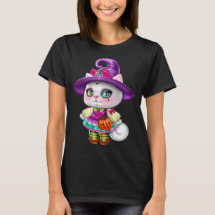 Magic Kitten Cat Kostüm für Teen Girls Pentagramm T-Shirt