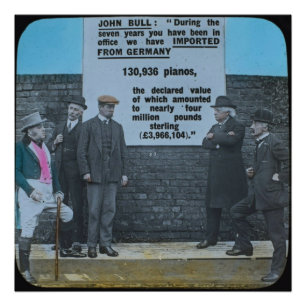 Magic Lantern Slide John Bull Labour Bewegung Fotodruck
