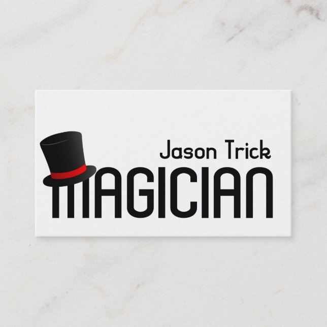 Magic Magician Card Poker Chip Unterhaltung Visitenkarte (Vorderseite)