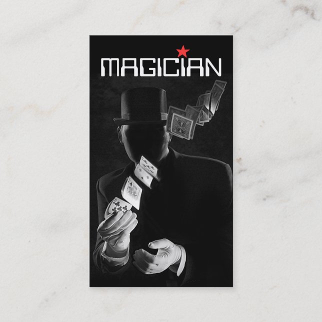 Magic Magician Card Poker Trial Unterhaltung Visitenkarte (Vorderseite)