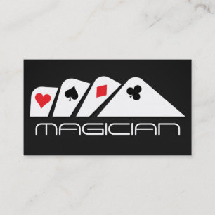 Magic Magician Card Poker Trick Unterhaltung Visitenkarte
