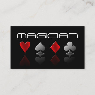 Magic Magician Card Poker Trick Unterhaltung Visitenkarte