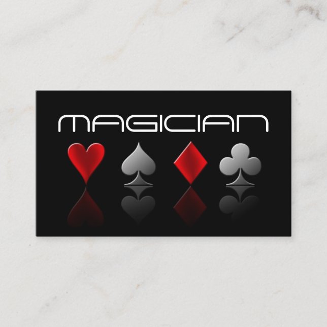Magic Magician Card Poker Trick Unterhaltung Visitenkarte (Vorderseite)