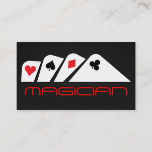 Magic Magician Card Poker Trick Unterhaltung Visitenkarte