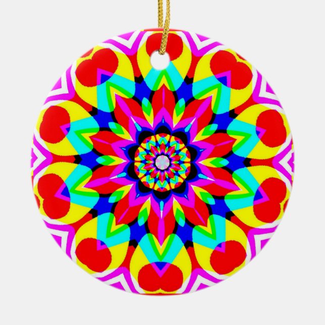 Magic Mandala Keramik Ornament (Vorne)