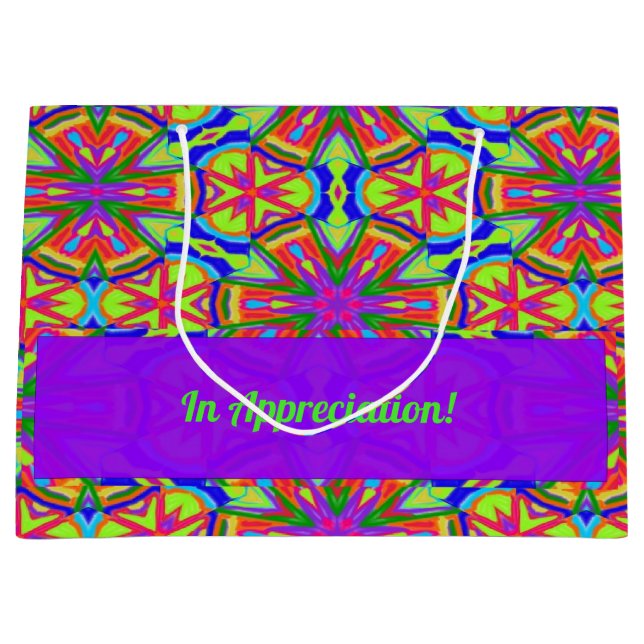 Magic Marker Kaleidoskop Große Geschenktüte (Vorderseite)