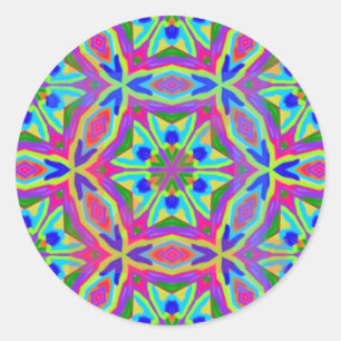 Magic Markers Mandala Runder Aufkleber