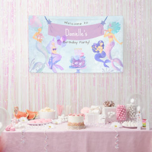 Magic Mermaid Birthday Party Banner