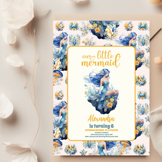 Magic Mermaid Birthday Party Flyer (Von Creator hochgeladen)