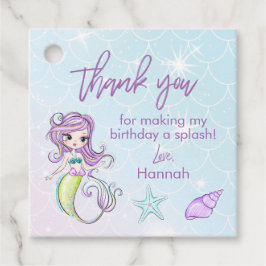 Magic Mermaid Geburtstagsparty Danke für den Tag Geschenkanhänger