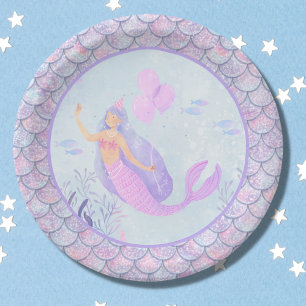 Magic Mermaid Scales Birthday Party Pappteller