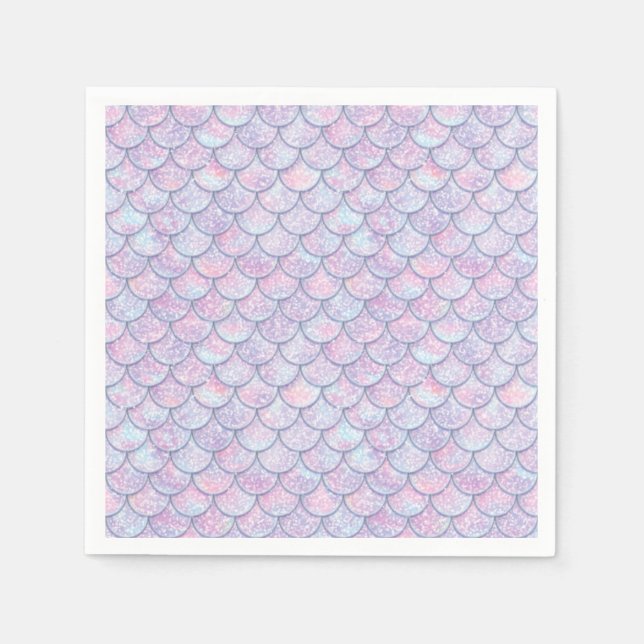 Magic Mermaid Scales Birthday Party Serviette (Vorderseite)