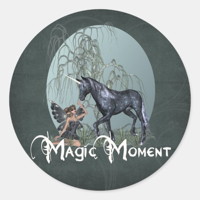 Magic Moment Runder Aufkleber (Vorderseite)