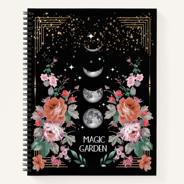 Magic Moon Garden Notizbuch (Vorderseite)
