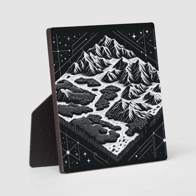 Magic Mountain Map Fotoplatte (Vorderseite)