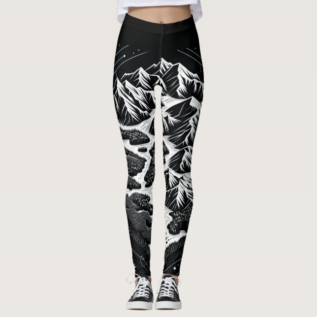 Magic Mountain Map Leggings (Vorderseite)
