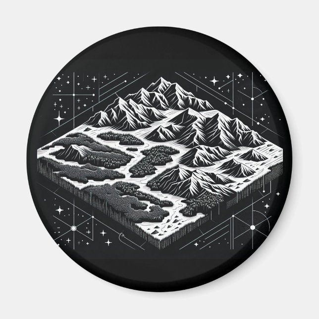Magic Mountain Map Magnet (Vorne)