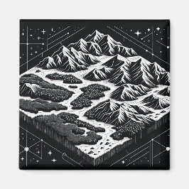 Magic Mountain Map Magnet