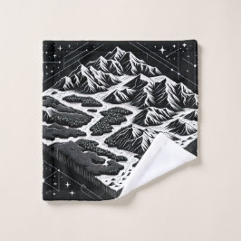 Magic Mountain Map Waschlappen