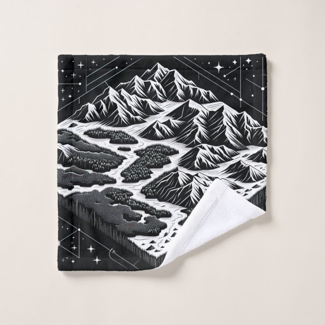 Magic Mountain Map Waschlappen (Waschlappen)