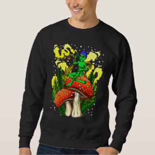 Magic Mushroom Alien - Alien Acid Trip Ufo Sweatshirt