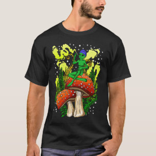 Magic Mushroom Alien Funny Alien Acid Trip Ufo T-Shirt